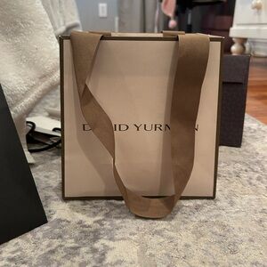 David Yurman Beige Bag with Brown Handles